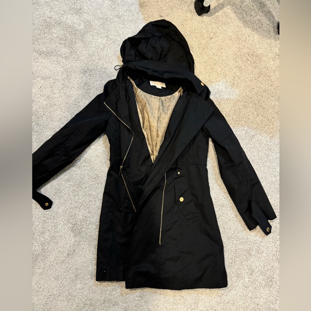 Michael kors size small black trench